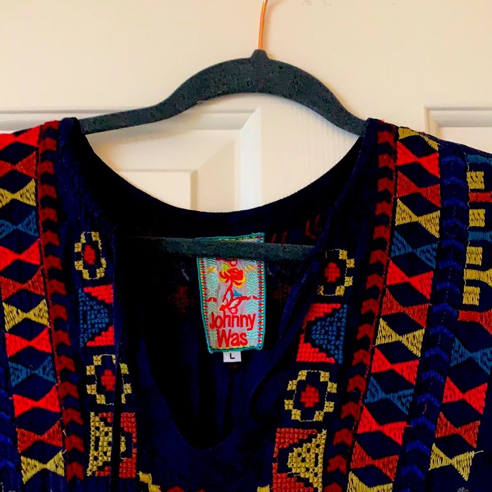 Johnny Was Navy blue dress/tunic.